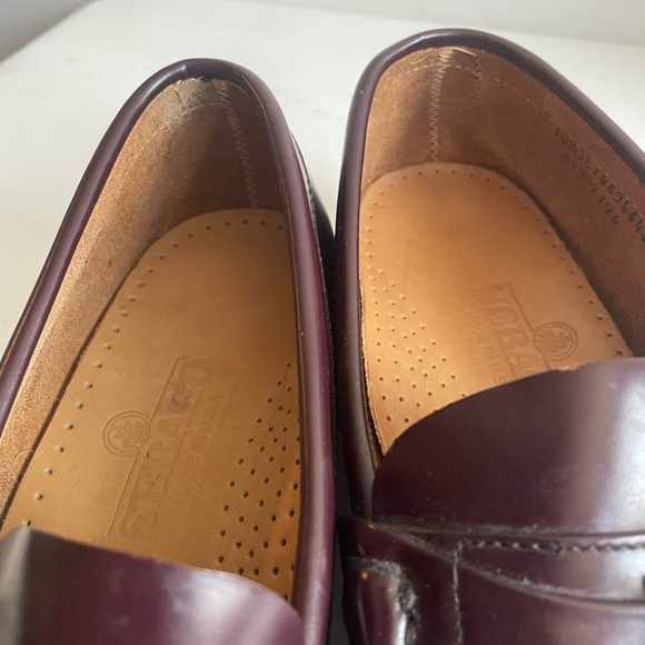 Sebago Mens Leather Dress Shoes Loafers Slip On Brown Burgundy SZ 10.5 - Picture 9 of 9